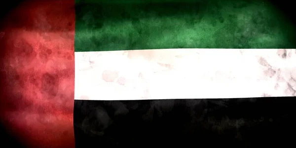 Vereinigte Arabische Emirate Flagge Realistisch Schwenkende Stofffahne — Stockfoto