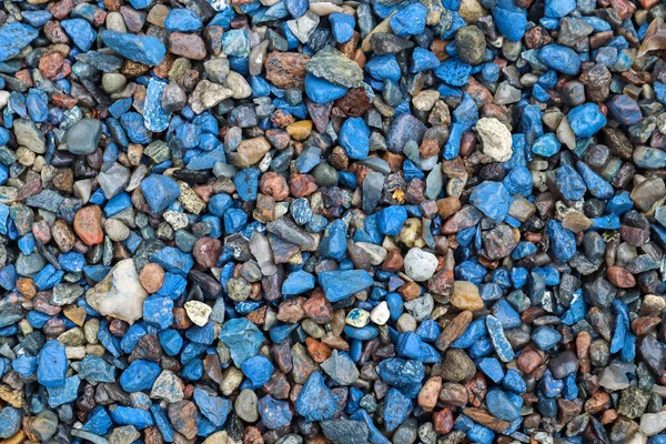 Mavi Çakıl Taşları Çakıl Zemindeki Taşlar Yüksek Çözünürlüklü Görüntüyü Kapat — Stok fotoğraf