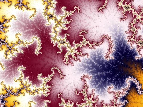 Hermoso Zoom Conjunto Fractal Matemático Infinito — Foto de Stock