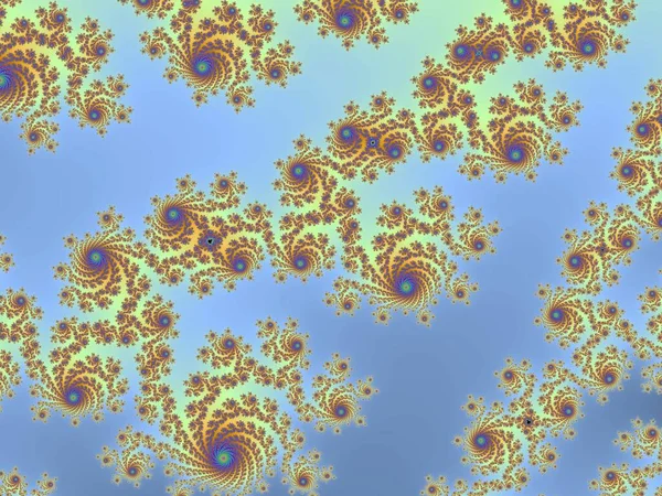 漂亮的放大成无穷无尽的数学曼德尔布罗德集分形 — 图库照片
