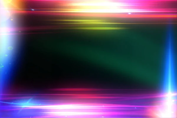 Gekleurde Zeer Mooie Lichteffecten Achtergrond Zwart — Stockfoto