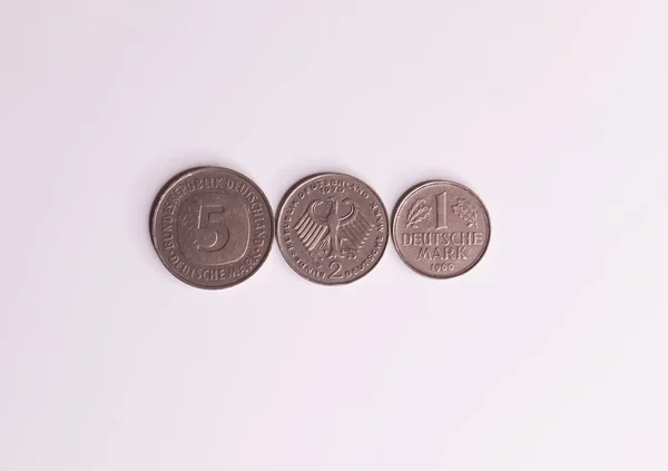 Several Coins Longer Current Currency Deutsche Mark Germany — стокове фото