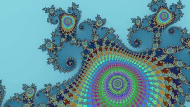 Прекрасный Масштаб Бесконечного Математического Множества Мандельброта Фрактал — стоковое видео