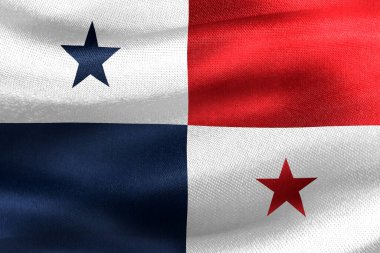 Panama bayrağı - gerçekçi kumaş bayrağı