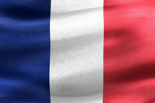 France Flag Realistic Waving Fabric Flag — Stock Photo, Image