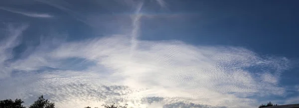 Panorama Stunning Clouds Sky Agricultural Field — Stock Photo, Image