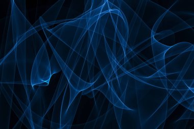 Siyah arkaplanda eğri renkli çizgiler