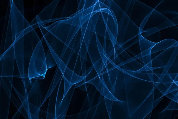 Siyah arkaplanda eğri renkli çizgiler