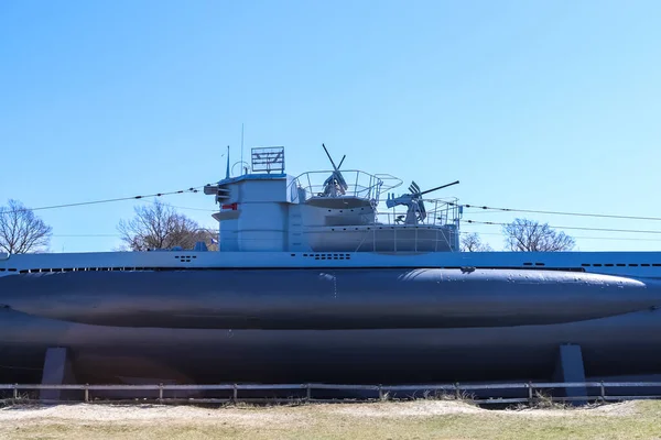 Лабо Германия Апрель 2022 Красивый Вид Подводную Лодку 995 Пляже — стоковое фото