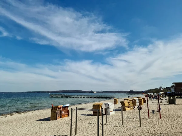 Eckernfoerde Germany April 2022 Summer Day Beach Baltic Sea Eckernfoerde — 스톡 사진