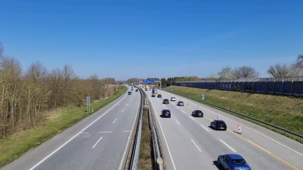 View German Freeway Hamburg Flensburg Kiel — Vídeos de Stock