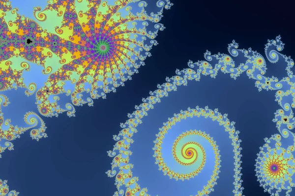 Όμορφο Ζουμ Στο Άπειρο Μαθηματικό Σύνολο Mandelbrot Fractal — Φωτογραφία Αρχείου