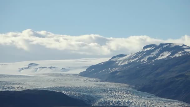 Images Temporelles Glacier Skaftafellsjokull Islande Avec Des Nuages Qui Passent — Video