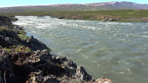 Paesaggio Fantastico Con Fiumi Che Scorrono Torrenti Con Rocce Erba — Video Stock