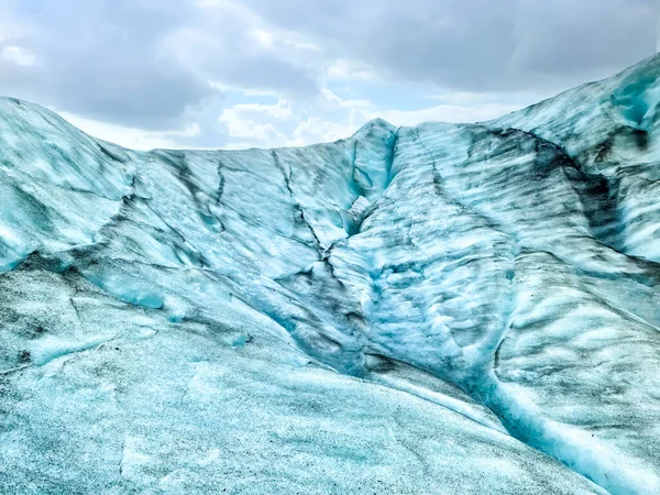 Vista Perto Gelo Azul Glaciar Jokulsarlon Islândia — Fotografia de Stock