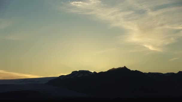 Stunning Time Lapse Sunset Mountain Iceland — ストック動画