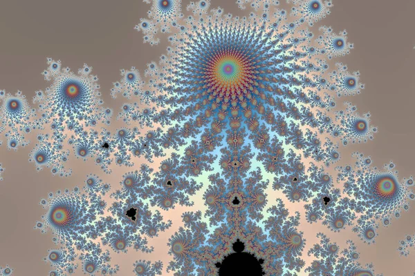 Belo Zoom Infinito Conjunto Mandelbrot Matemático Fractal — Fotografia de Stock