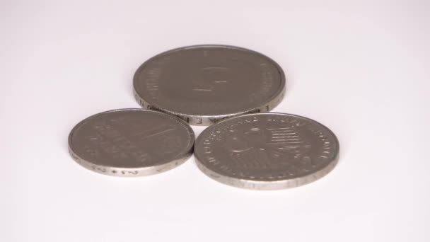 Coins Longer Current Currency Deutsche Mark Germany — Αρχείο Βίντεο