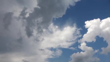 Alto cumulus cloud formations in the sky before a thunderstorm.