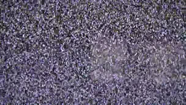 Close View Plasma While Showing Television White Noise — Stok video