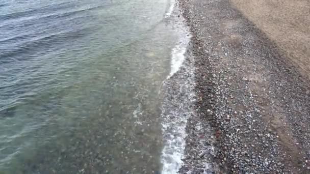 Waves Beach Baltic Sea Windy Day — Stock Video