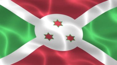 Burundi bayrağı - gerçekçi kumaş bayrağı