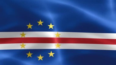 Cabo Verde bayrağı - gerçekçi kumaş bayrağı sallıyor