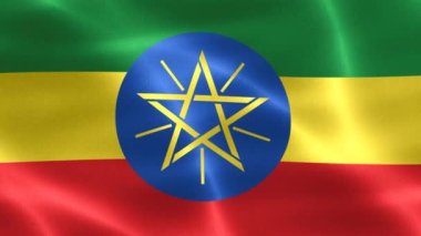 Etiyopya bayrağı - gerçekçi kumaş bayrağı