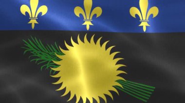 Guadeloupe bayrağı - gerçekçi kumaş bayrağı