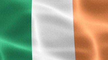 İrlanda bayrağı - gerçekçi kumaş bayrağı