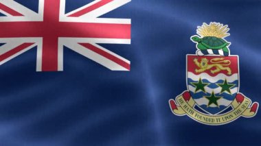 Cayman Adaları bayrağı - gerçekçi kumaş bayrağı