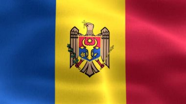 Moldova bayrağı - gerçekçi kumaş bayrağı
