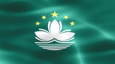 Macao bayrağı - gerçekçi kumaş bayrağı