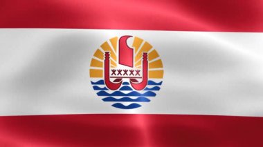 Fransız Polinezya bayrağı - gerçekçi kumaş bayrağı