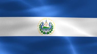 El Salvador bayrağının 3 boyutlu görüntüsü - gerçekçi kumaş bayrağı sallama.
