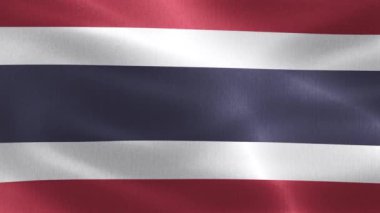 3 boyutlu Tayland bayrağı - gerçekçi kumaş bayrağı sallama.