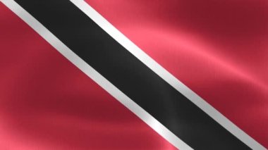 Trinidad ve Tobago bayrağının 3 boyutlu görüntüsü - gerçekçi kumaş bayrağı sallama.