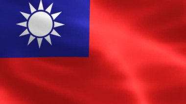 3 boyutlu Tayvan bayrağı - gerçekçi kumaş bayrağı sallama.