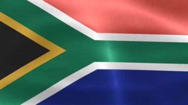 Güney Afrika bayrağının 3 boyutlu görüntüsü - gerçekçi kumaş bayrağı sallama.
