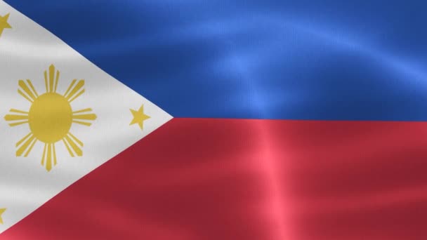 Filipinler Bayrağı Gerçekçi Kumaş Bayrağı — Stok video