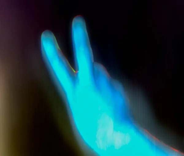 Ілюстрація Сяючої Людської Чоловічої Руки Рентгенівському Вигляді — стокове фото