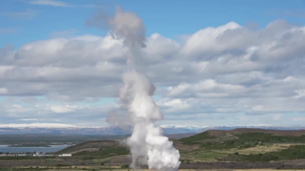 Steaming Hot Springs Volcanic Sulphur Fields Iceland — Stockvideo