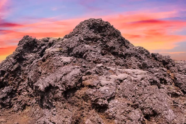 Paisagem Vulcânica Irreal Islândia Com Rochas Fumegantes Vulcão Grabok — Fotografia de Stock