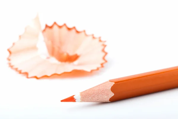 Tip point of orange pencils — Stock Photo, Image