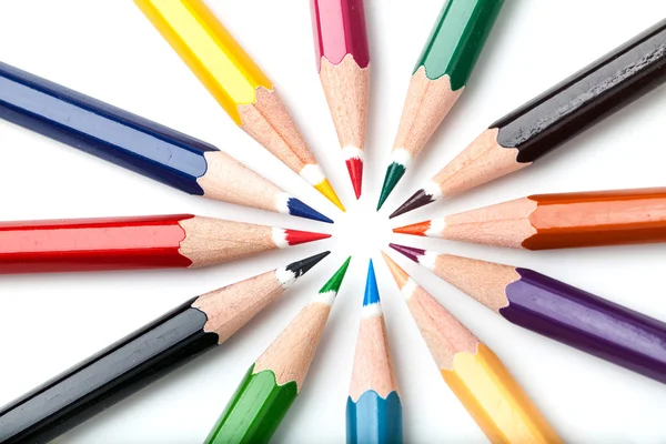 De nombreux crayons de couleur Images De Stock Libres De Droits