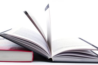 boş bir beyaz ciltli kitap sayfaları çevirme