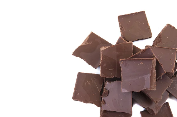 Köşedeki çikolata parçaları