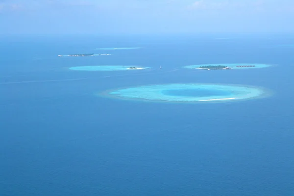 Uçaktan tropikal adalar Stok Resim