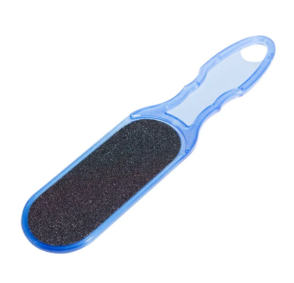Plastic grater for your feet, tool for the manicure and pedicure, on a white background. — Stock Image Plastic grater for your feet, tool for the manicure and pedicure, on a white background. Stock Picture