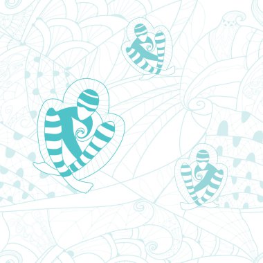 Dikişsiz soyut çizilmiş desen